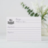 Lila Vorrat der Kochkarte Brautparty Rezept (Stehend Vorderseite)