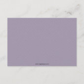 Lila Vorrat der Kochkarte Brautparty Rezept (Rückseite)