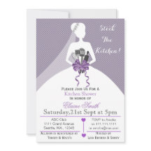 Lila Vorrat der Küche Brautparty Einladen