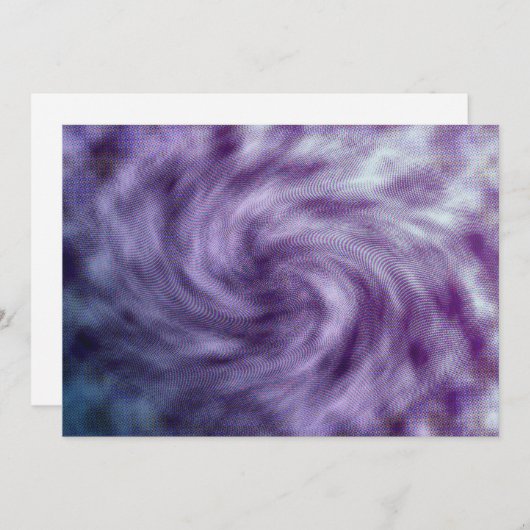 Lila Vortex-Einladung Einladung (Vorne/Hinten)