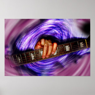 Lila Vortex Guitar Grip Poster