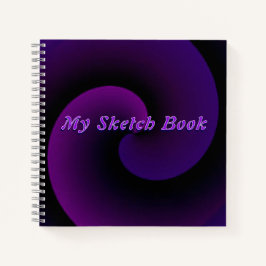 Lila Vortex Sketch Spiral Notebook Notizblock