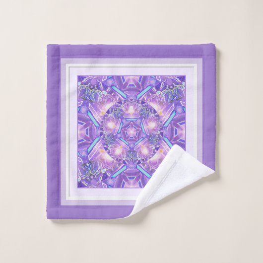 Lila W1 Badhandtuch Set (Waschlappen)