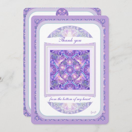 Lila W1 Dankeskarte (Vorne/Hinten)