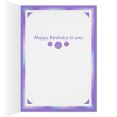 Lila W1-Geburtstagkarte (Innen (Rechts))