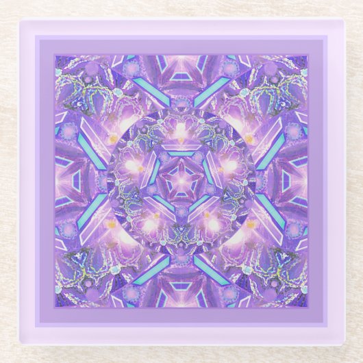 Lila W1 Glasuntersetzer (Vorderseite)