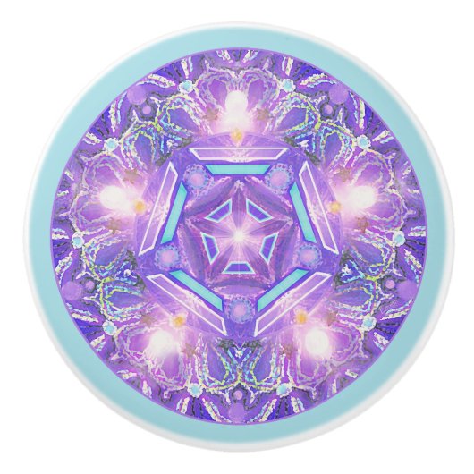 Lila W1 Keramikknauf (Vorderseite)