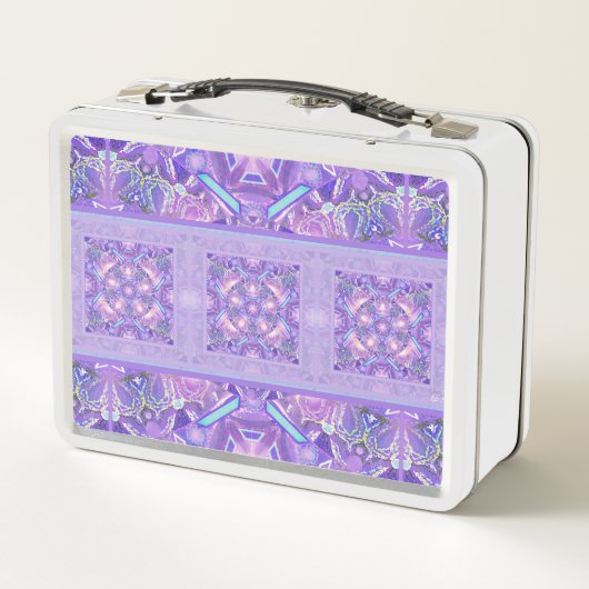 Lila W1 Metall Brotdose (Rückseite)