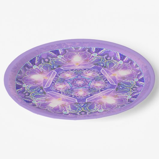 Lila W1 Pappteller (Schrägansicht)