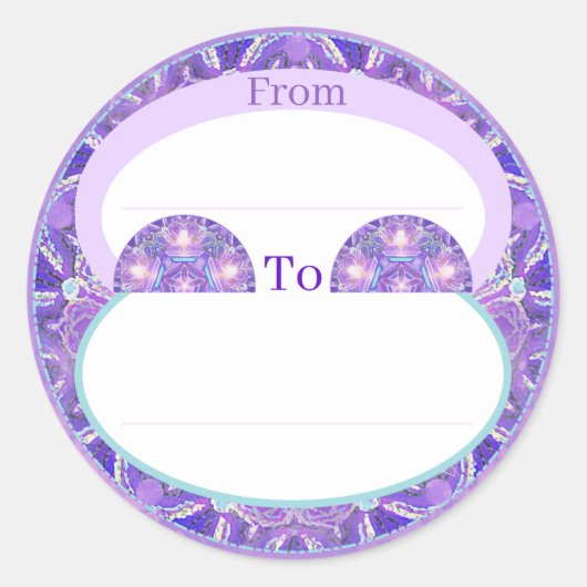 Lila W1 Runder Aufkleber (Vorderseite)