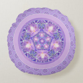 Lila W1 Rundes Kissen