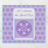 Lila W1 Schaumweinetikett (Einzelnes Label)