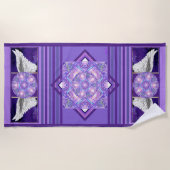 Lila W1 Strandtuch (Vorderseite)