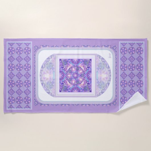 Lila W1 Strandtuch (Vorderseite)