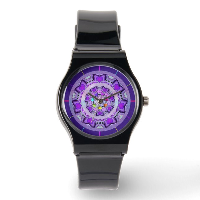 Lila W2 Armbanduhr (Vorderseite)