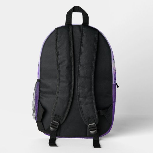 Lila W2 Bedruckter Rucksack (Rückseite)