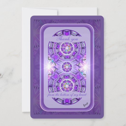 Lila W2 Dankeskarte (Vorderseite)