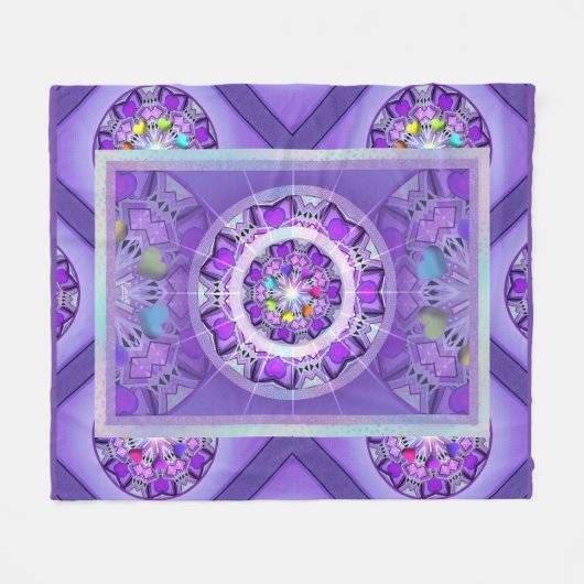 Lila W2 Fleecedecke (Vorderseite (Horizontal))