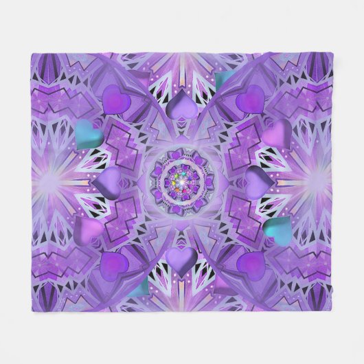 Lila W2 Fleecedecke (Vorderseite (Horizontal))