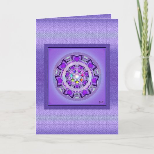 Lila W2 Geburtstagskarte Karte (Vorderseite)