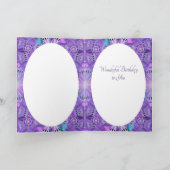 Lila W2 Geburtstagskarte Karte (Innenseite)