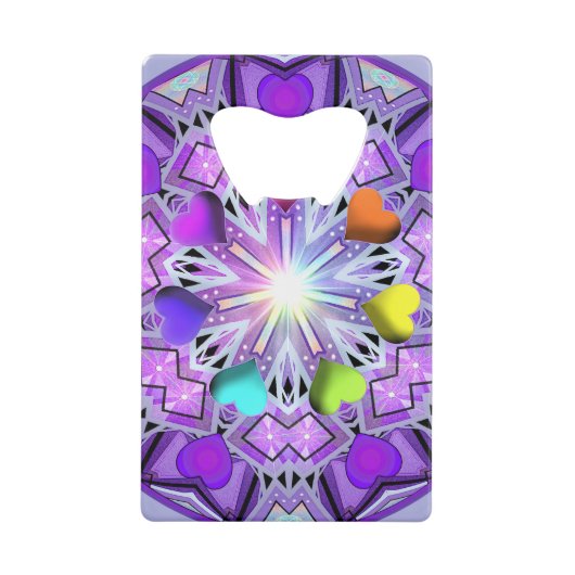 Lila W2 Geldbeutel Flaschenöffner (Vorderseite)