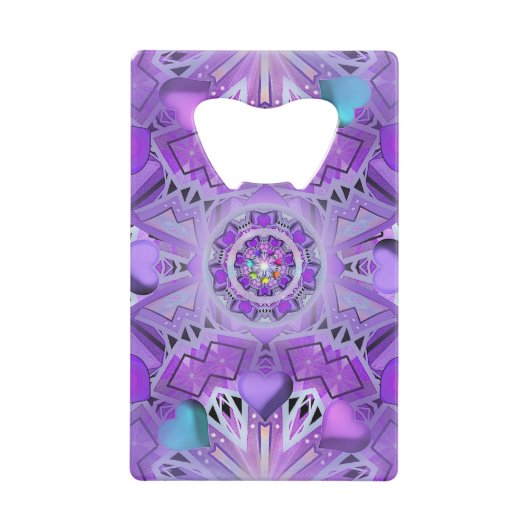 Lila W2 Geldbeutel Flaschenöffner (Vorderseite)