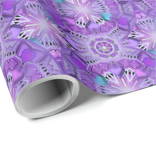 Lila W2 Geschenkpapier (Rolleneckpunkt)