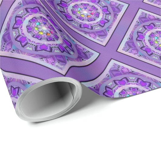 Lila W2 Geschenkpapier (Rolleneckpunkt)