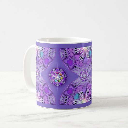 Lila W2 Kaffeetasse (Vorderseite Links)