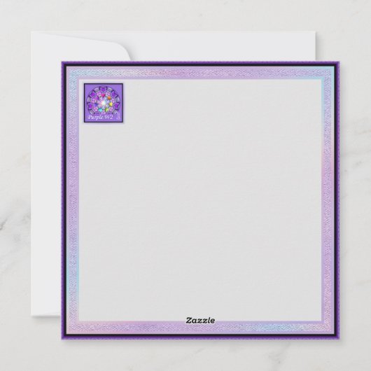 Lila W2-leere Karte (Rückseite)