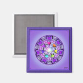 Lila W2 Magnet (Vorderseite/Rückseite)