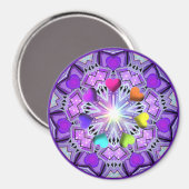 Lila W2 Magnet (Vorderseite/Rückseite)