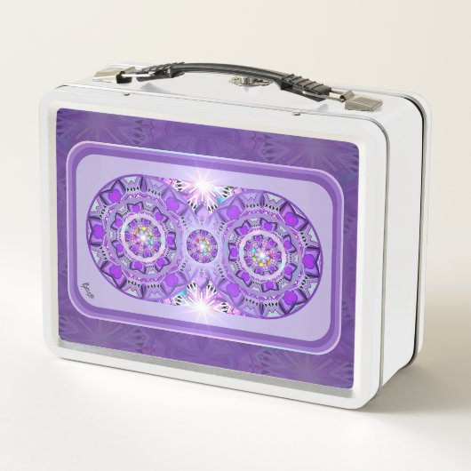 Lila W2 Metall Brotdose (Rückseite)