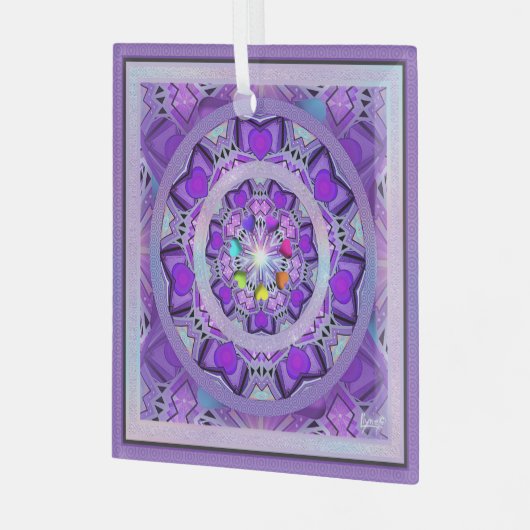 Lila W2 Ornament Aus Glas (Vorderseite links)