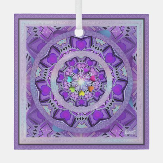 Lila W2 Ornament Aus Glas (Vorderseite)