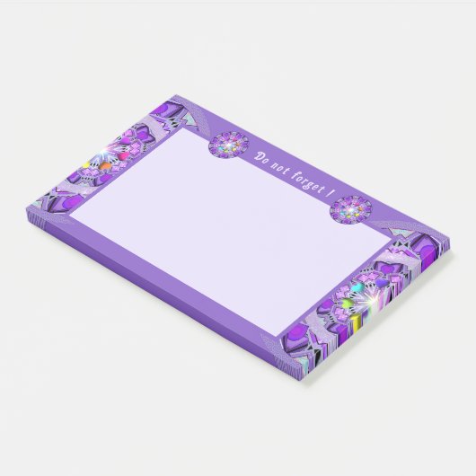 Lila W2 Post-it Klebezettel (angewinkelt)