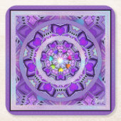 Lila W2 Rechteckiger Pappuntersetzer (Vorderseite)