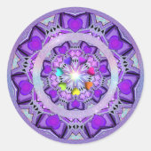 Lila W2 Runder Aufkleber (Vorderseite)