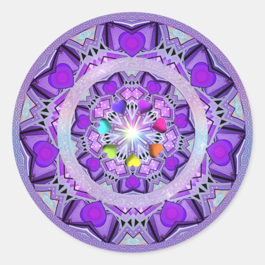 Lila W2 Runder Aufkleber (Vorderseite)