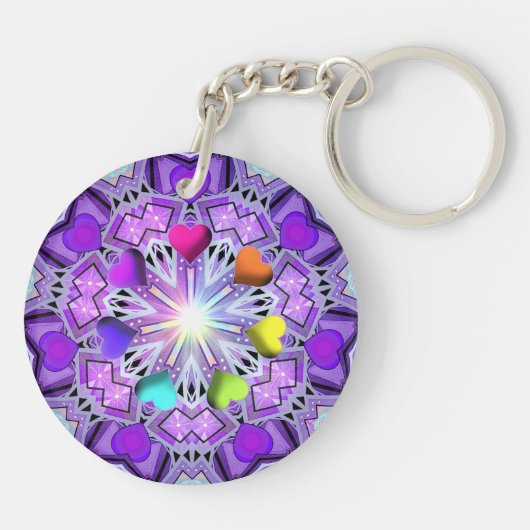 Lila W2 Schlüsselanhänger (Rückseite)