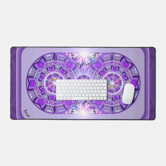 Lila W2 Schreibtischunterlage (Tastatur & Maus)