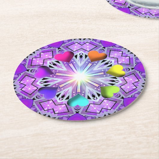 Lila W2 Square Paper Untersetzer (Angewinkelt)