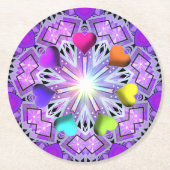 Lila W2 Square Paper Untersetzer (Vorderseite)