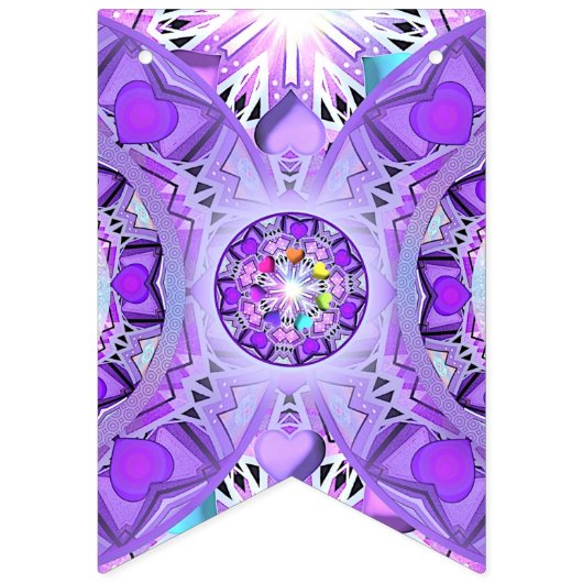 Lila W2 Wimpelkette (Zweite Fahne)