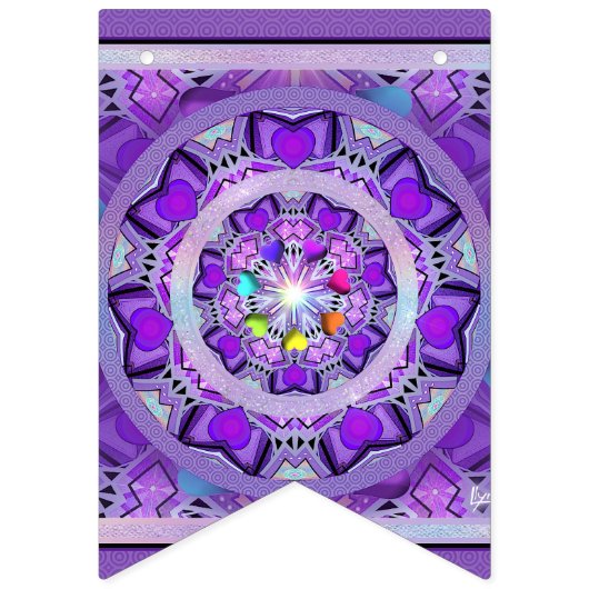 Lila W2 Wimpelkette (Erste Fahne)