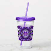 Lila W3 Acrylic Tumbler Acryltrinkbecher (Rückseite)