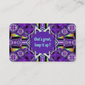 Lila W3-Auszeichnung Visitenkarte (Rückseite)