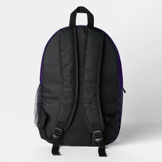 lila w3 bedruckter rucksack (Rückseite)