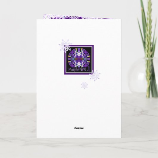 Lila w3-Begrüßung Karte (Rückseite)